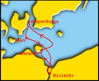 Planowana trasa rejsu ze Szczecina do Oslo